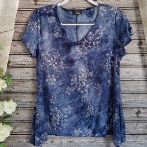 Shannon Ford New York, Asymmetric Hem Floral Top